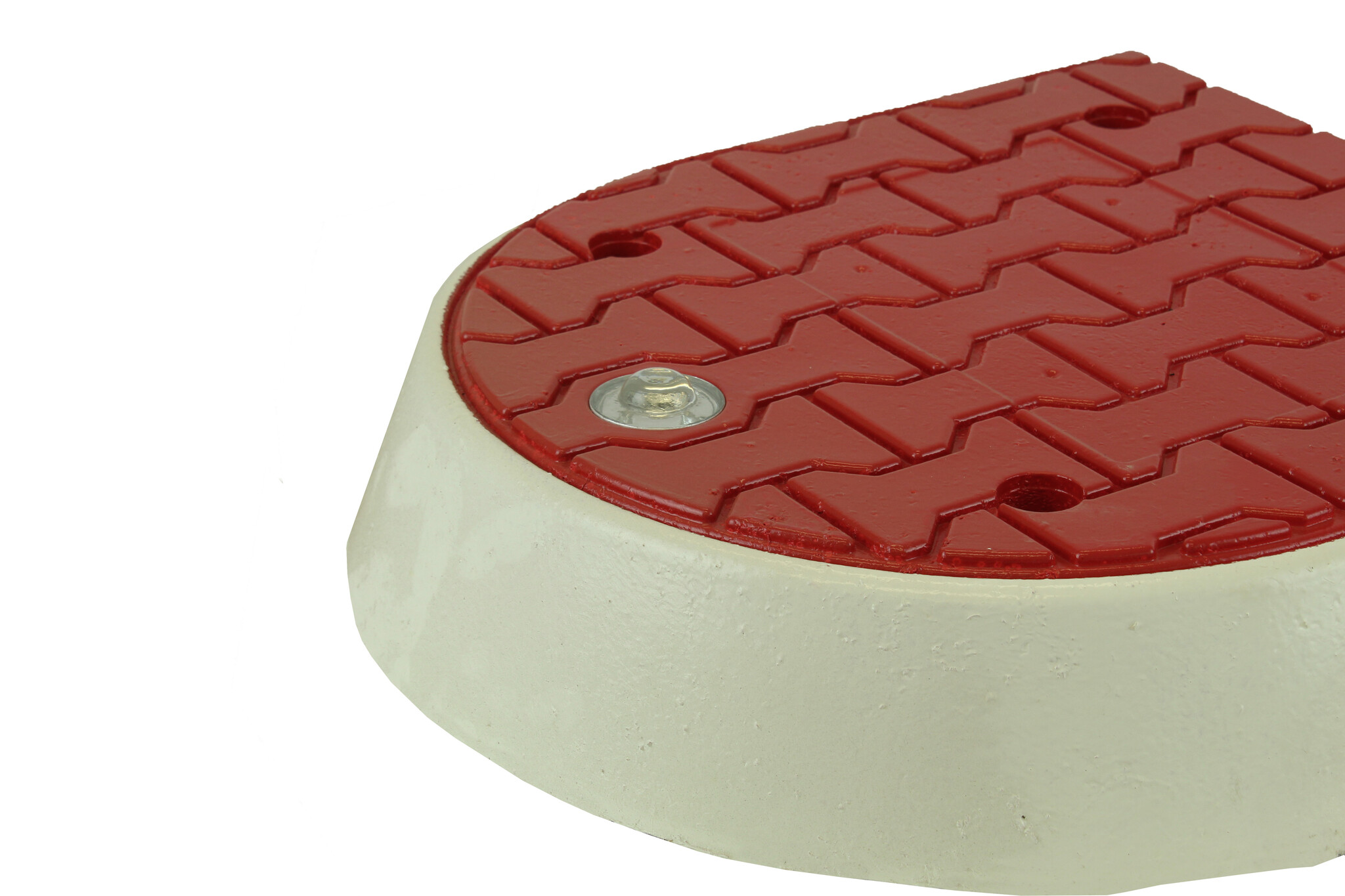 Îlot de circulation modulaire pièce d'extrémité rouge