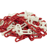 Rood/witte fluorescente kunststof ketting van 10m - Ø6mm