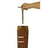 Diamantkoppaal Azobe hardhout + 2 reflecterende bandjes - uitneembaar