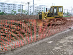 Filet de chantier - Filet de ski orange rouleau de 7,5 kg