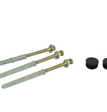 Park-aid parkeerstop 120 cm - wit/zwart