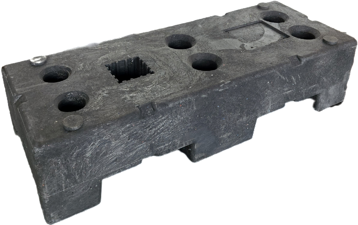 Construction fence base - 22 kg -  (HERAS) in recycled PVC