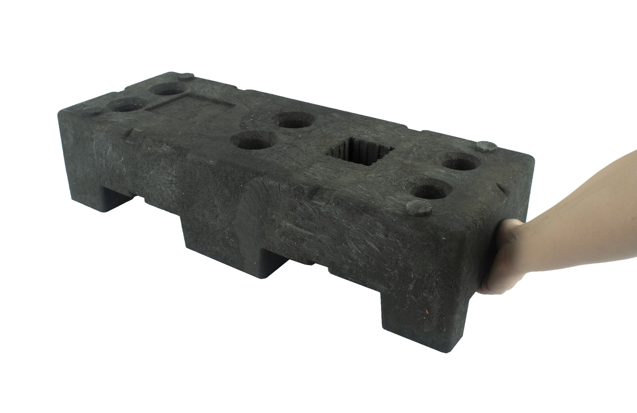 Bouwhekvoet - werfhekvoet - 22 kg - (HERAS) in gerecycleerde PVC