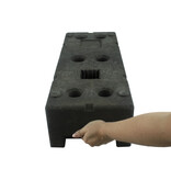 Bouwhekvoet - werfhekvoet - 22 kg - (HERAS) in gerecycleerde PVC