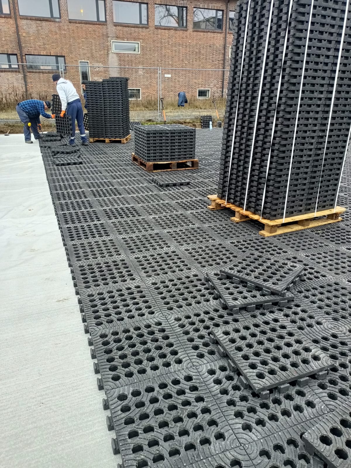 Kunststof roostermat - 490 x 490 x 50 mm