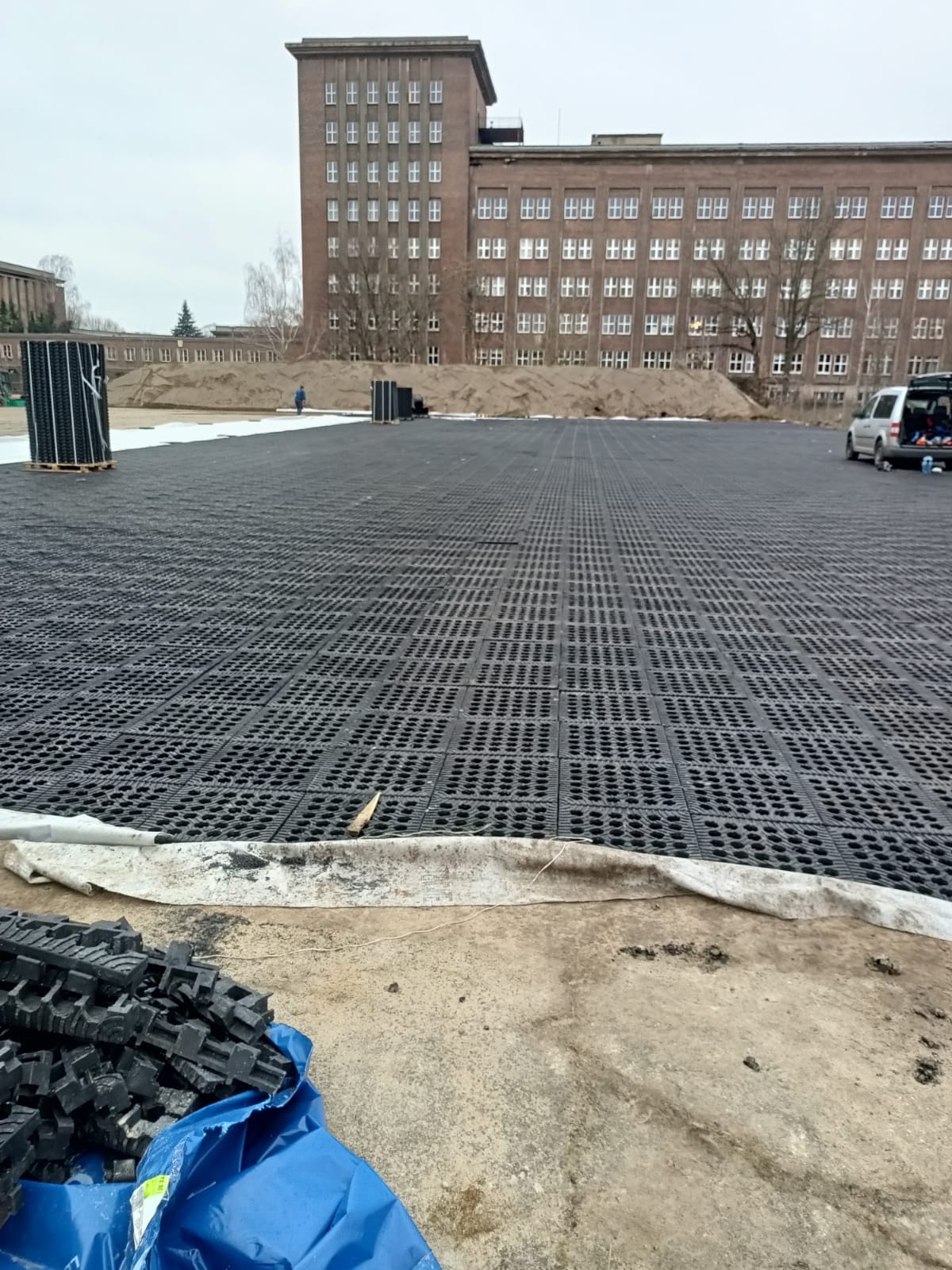 Dalle de sol en pvc recyclé - 490 x 490 x 50 mm