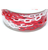 Kunststof ketting op rol  - Ø 6 mm - 25 m rood-wit