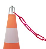 Kunststof ketting op rol  - Ø 6 mm - 25 m rood-wit