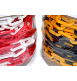 Chaîne de balisage en PVC - Ø 8 mm - 25 m rouge-blanc