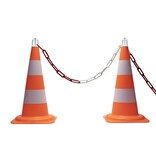 Kunststof ketting op rol  -Ø 6 mm- 25 m zwart-geel