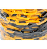 Chaîne de balisage en PVC -Ø 8 mm- 25 m noir-jaune
