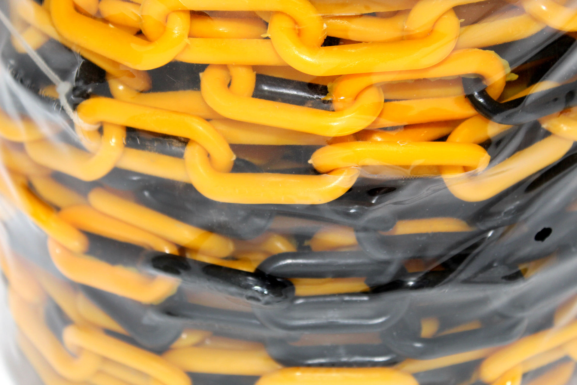 Chaîne de balisage en PVC -Ø 8 mm- 25 m noir-jaune