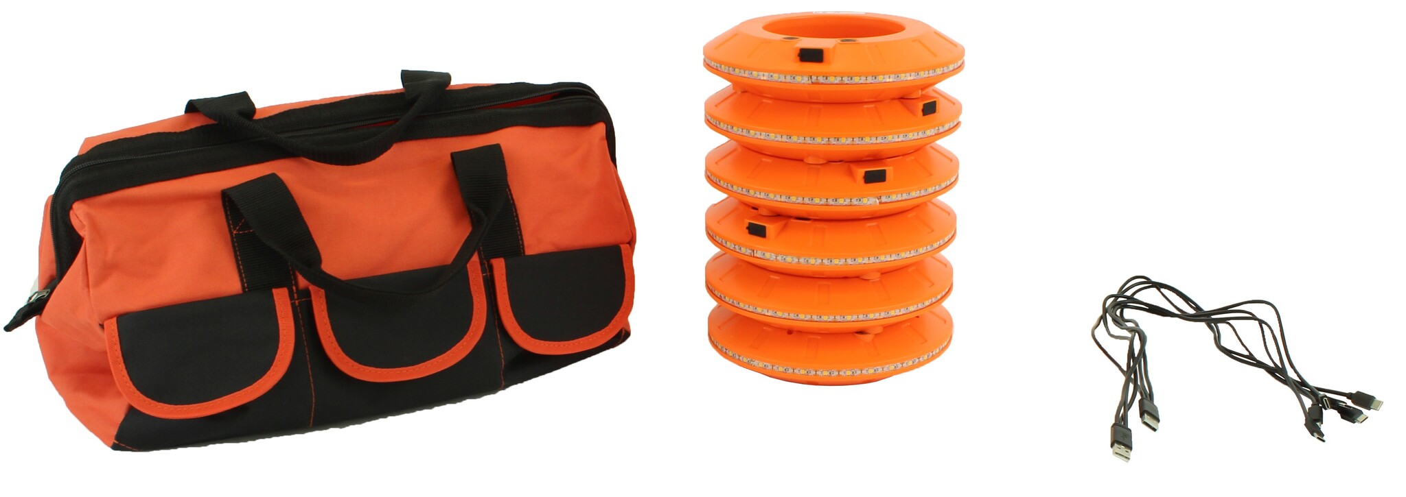 LED cone light 360°  oranje oplaadbaar