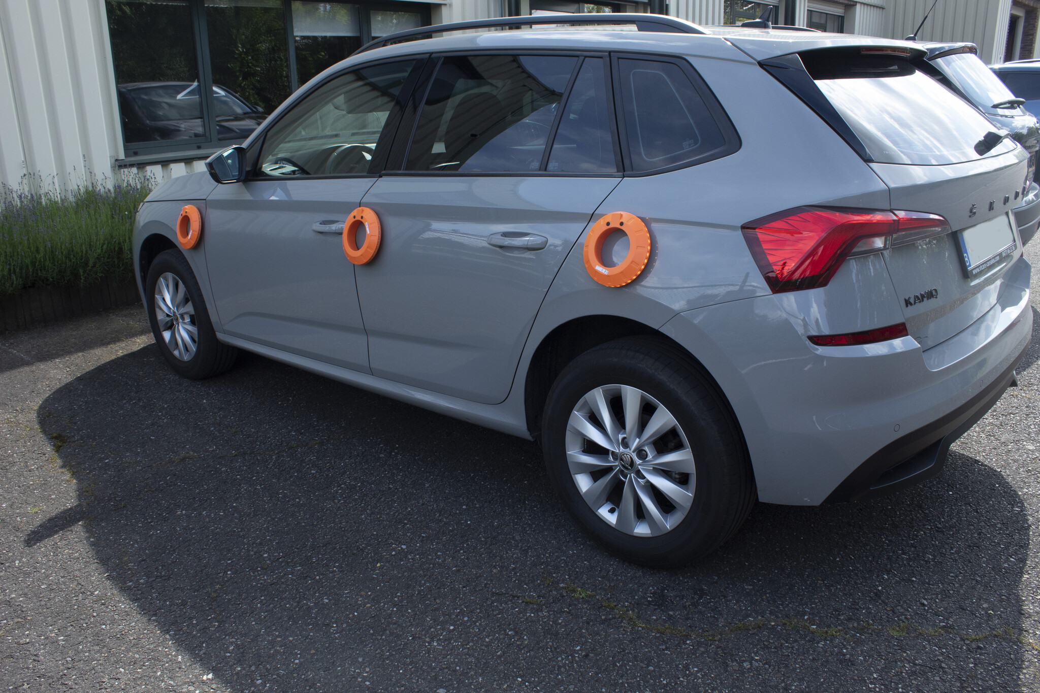 LED cone light 360°  oranje oplaadbaar