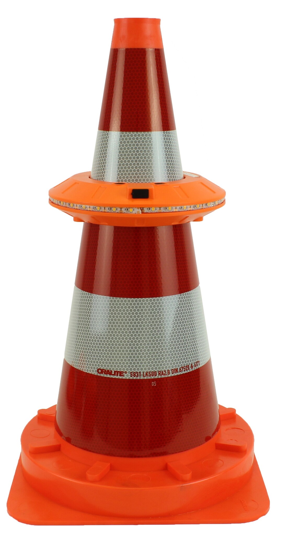 Set de 6 LED cone lights 360° synchronisable orange