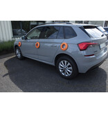 Set van 6 synchroniseerbare LED cone lights 360° oranje