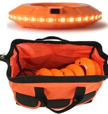 Set de 6 LED cone lights 360° synchronisable orange