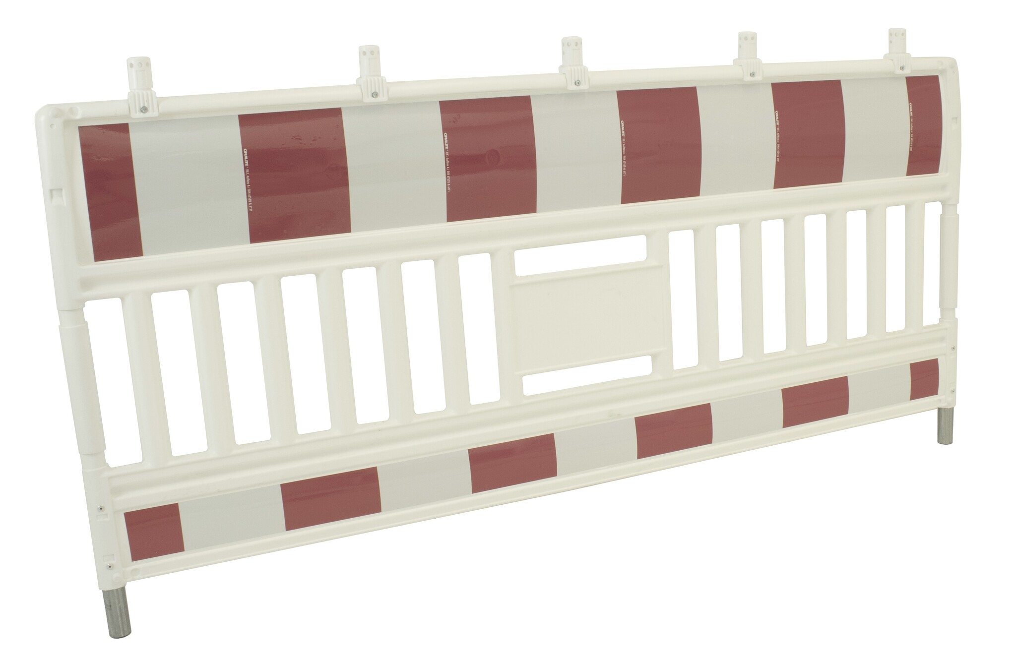 Werfhek Euro Barrier - wit-rood - 1100 x 2100 mm