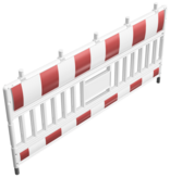 Barrière de chantier Euro Barrier - blanc-rouge - 1100 x 2100 mm