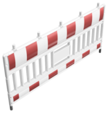 Construction barrier Euro Barrier - white-red - 1100 x 2100 mm