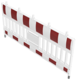 Barrière de chantier Euro Barrier - blanc-rouge - 1100 x 2100 mm