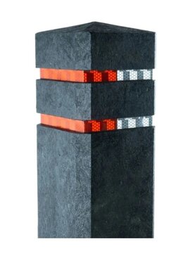 Bollard recycled PVC - black