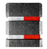 Diamantkoppaal uit  kunststof - zwart + 2 reflecterende bandjes
