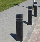 Diamantkoppaal uit  kunststof - zwart + 2 reflecterende bandjes