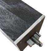 Bollard recycled PVC - black + 2 reflective strips - removeable