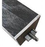 Bollard recycled PVC - black + 2 reflective strips - removeable