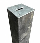 Potelet tête diamant PVC recyclé - noir + 2 bandes réfléchissantes - amovible