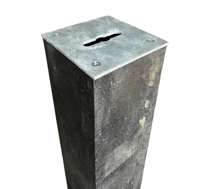 Diamantkoppaal uit  kunststof - zwart + 2 reflecterende bandjes - uitneembaar