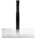 Potelet tête diamant PVC recyclé - noir + 2 bandes réfléchissantes - amovible