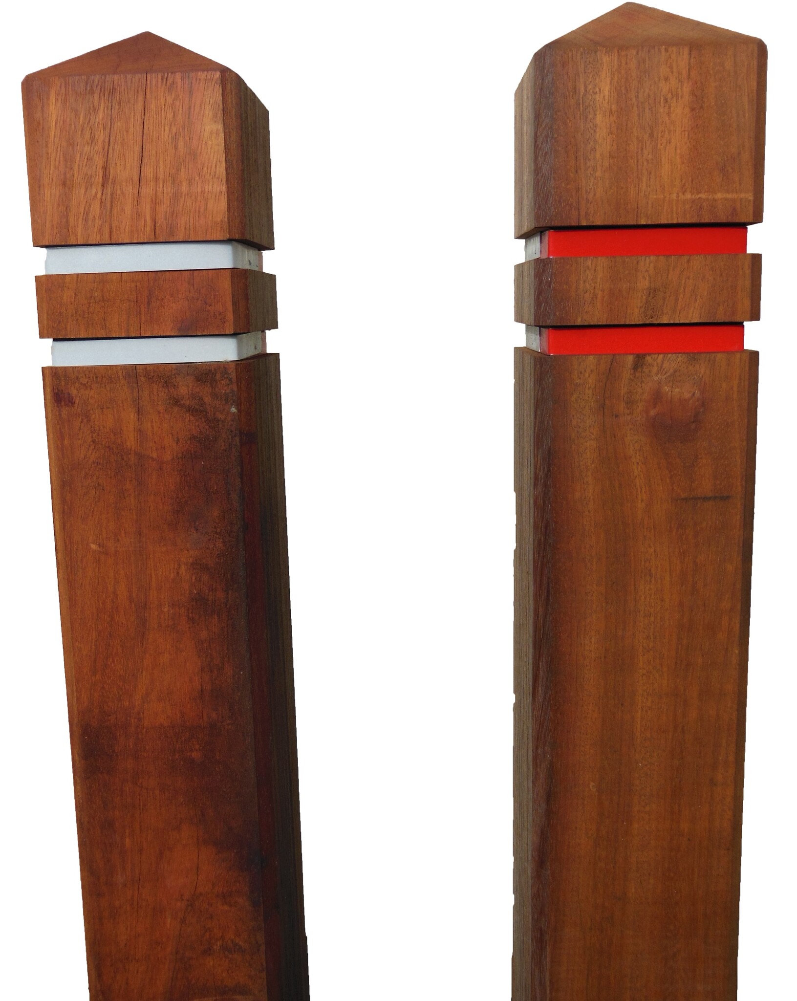 Diamantkoppaal Azobe hardhout + 2 reflecterende bandjes