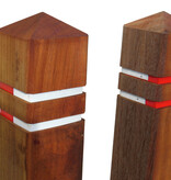 Diamantkoppaal Azobe hardhout + 2 reflecterende bandjes