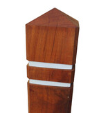 Diamantkoppaal Azobe hardhout + 2 reflecterende bandjes