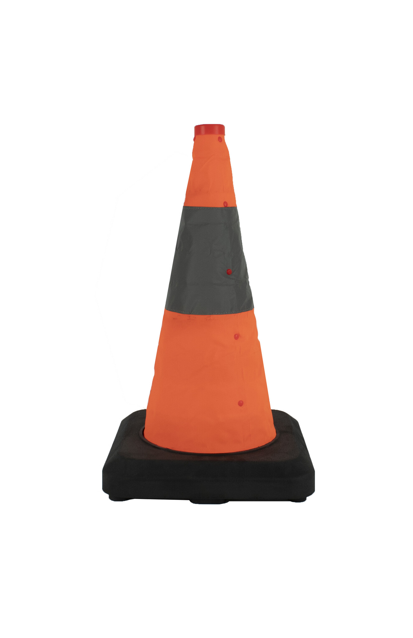 Cône de signalisation pliable lesté avec LED intégrée