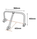 Arceau de parking 'Stopblock' avec serrure cylindrique + clés uniques