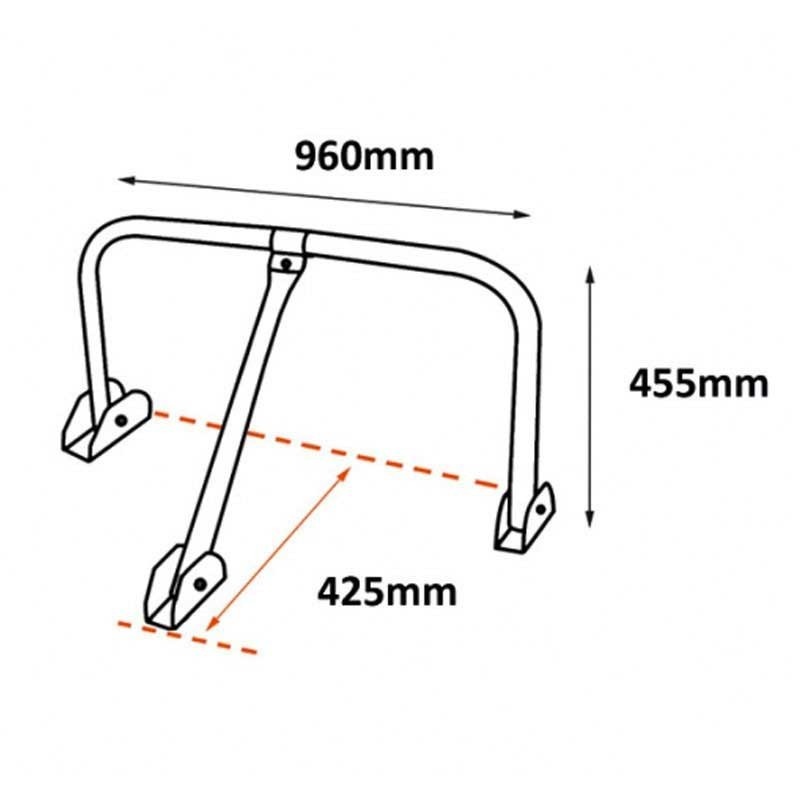 Arceau de parking 'Stopblock' avec serrure cylindrique + clés uniques