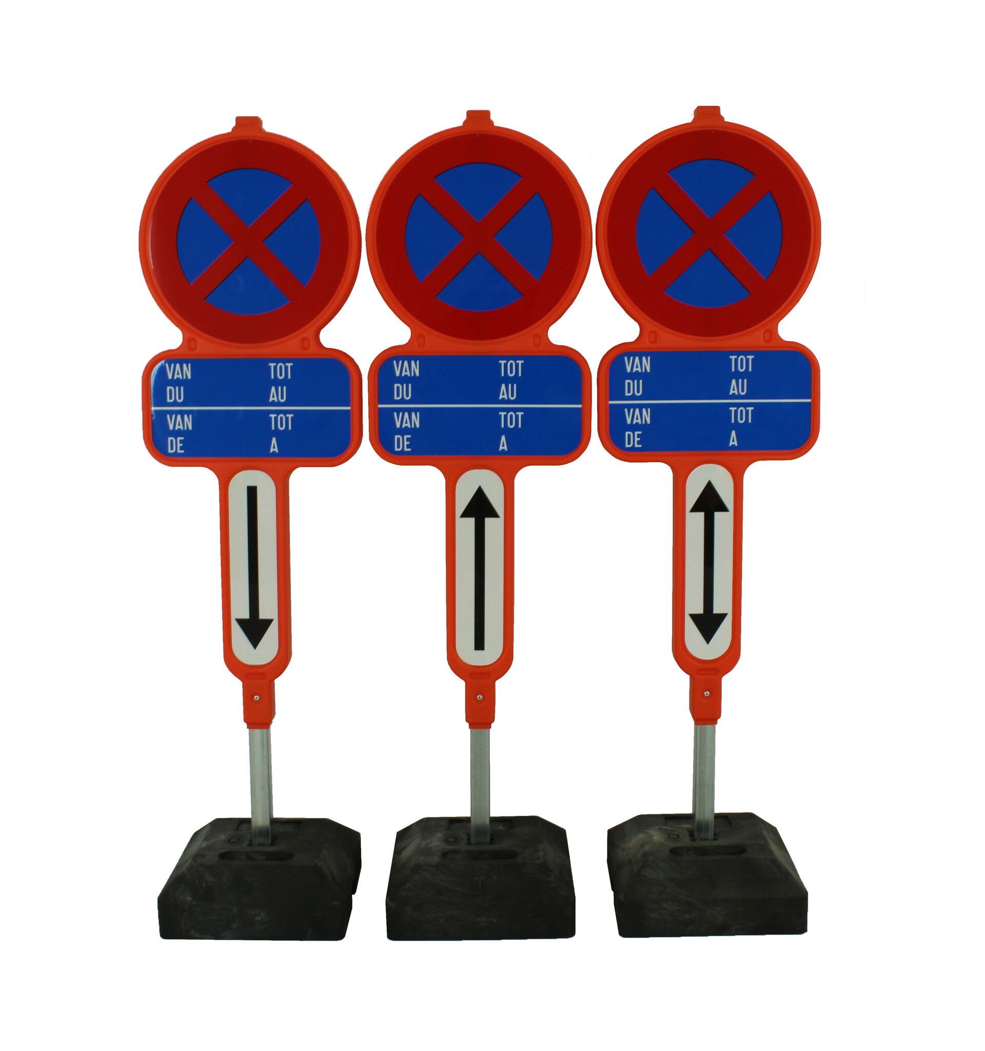 Temporary parking prohibition - PEHD - with reflective film