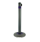 Skipper Q retractable barrier 3m purple