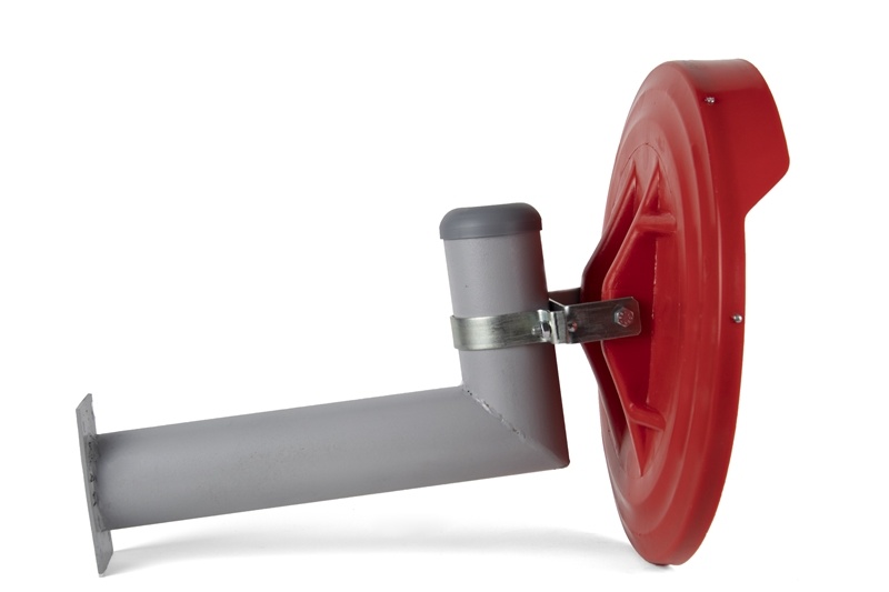 Muurbeugel Ø76 mm met L-profiel voor spiegels - Vast