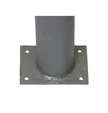 Wall bracket Ø76 mm with L-profile for mirrors - Fixed