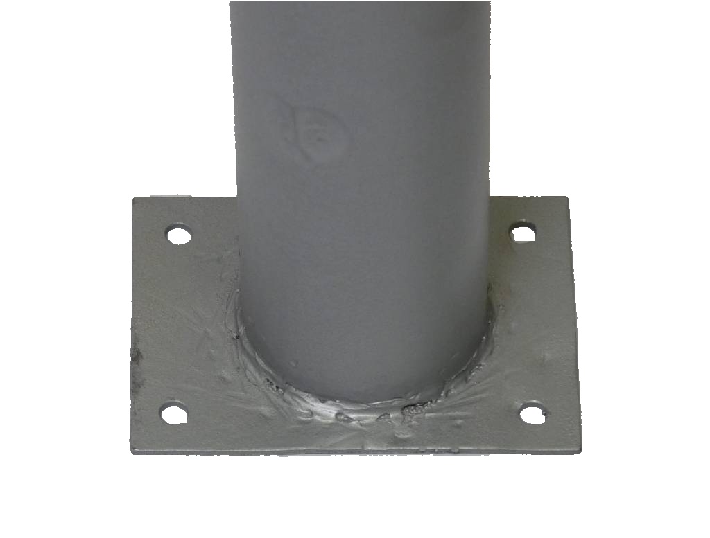 Wall bracket Ø76 mm with L-profile for mirrors - Fixed