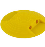 Round ground reflector yellow with 4 reflectors