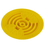 Ronde grondreflector geel met 4 reflectoren