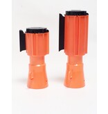 Enrouleur à sangle pour cône de signalisation 100 mm x 3 m - rouge/blanc