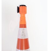 Afzetlinthouder voor verkeerskegel 100 mm x 3 m - rood/wit