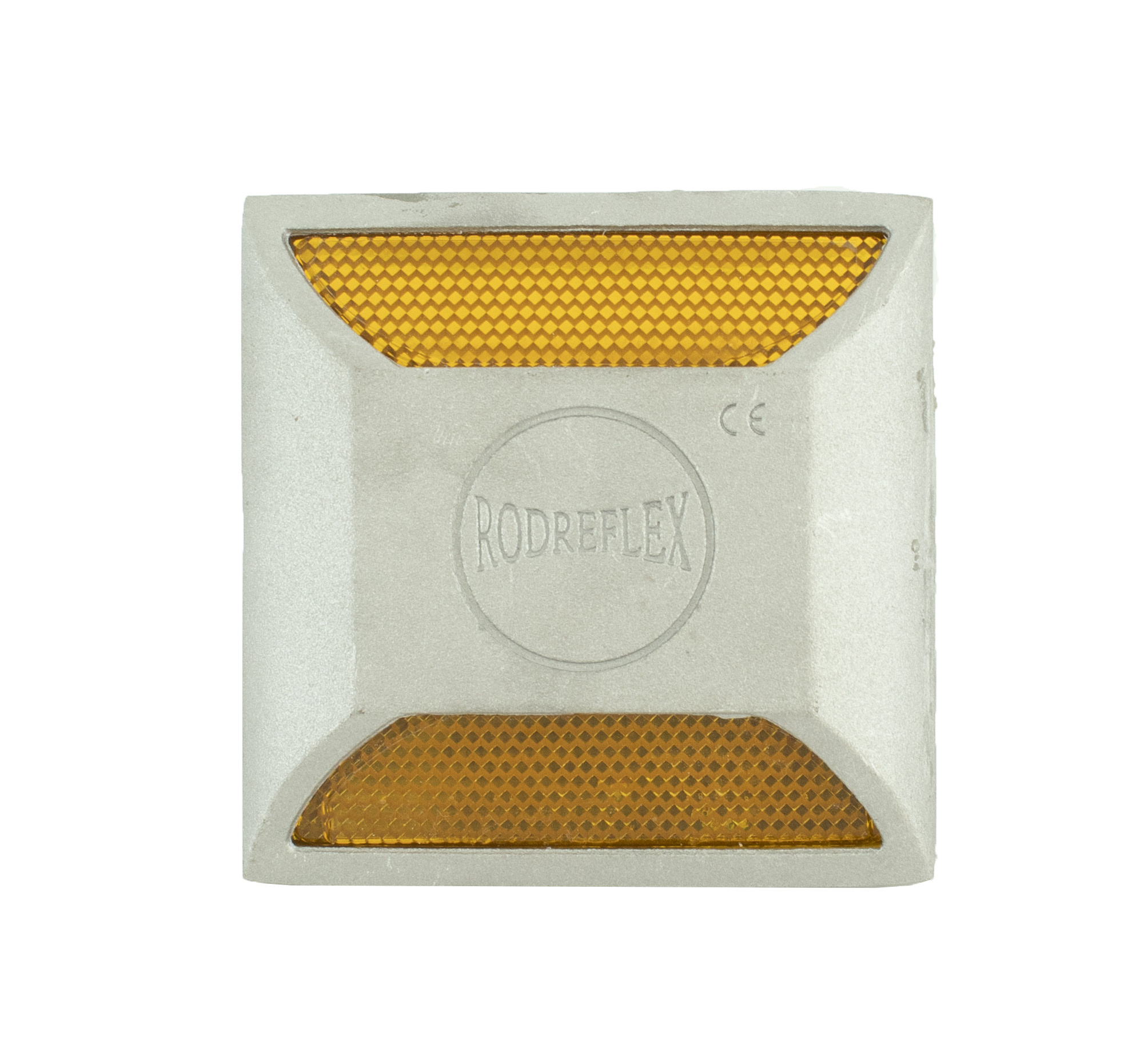 Double-sided aluminium epoxy roadstud yellow/yellow