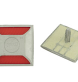 Double-sided aluminium epoxy roadstud white/white